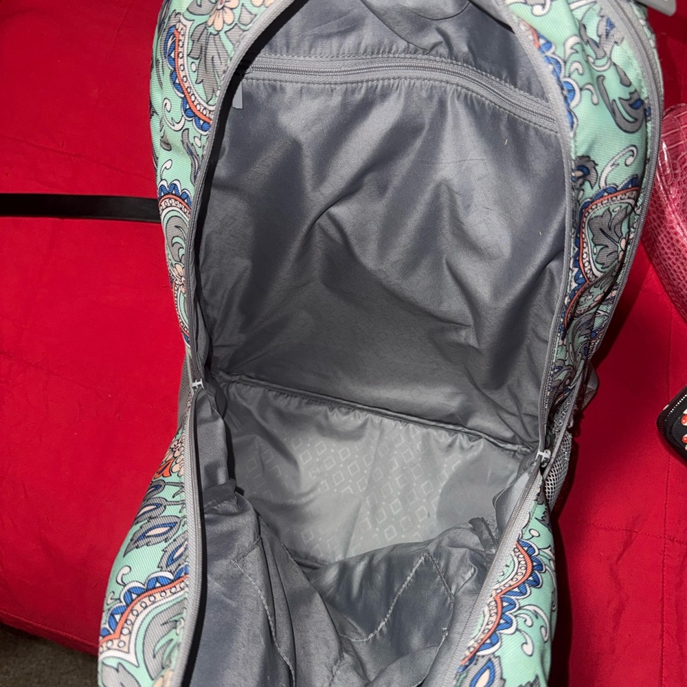 Vera Bradley Kids Backpack - Mint and Gray Paisley